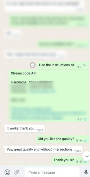 WhatsApp Customer Review 1 - Great quality without interruptions